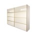Gold Dulap 2800 Crem cu usi MDF Lucios + 1 Comoda